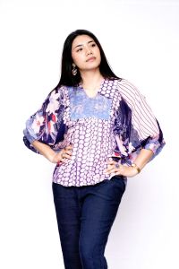 Lavender Dreams Mosaic Top - BubbleGum