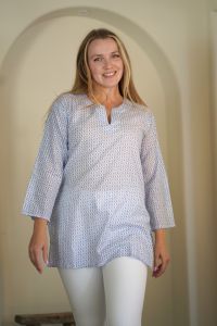 Lavender White Tunic