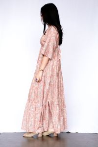 Rosé Reverie Tiered Maxi Dress