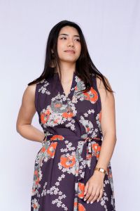 Plum Blossom Wrap Dress